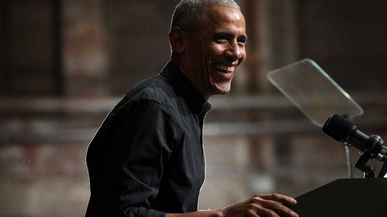 Former U.S. President Barack Obama campaigns for Georgia Democratic Senate candidate U.S. Sen. Raphael Warnock (D-GA) at a rally December 1, 2022 in Atlanta, Georgia. Sen. Warnock continues to campaign throughout Georgia for the runoff election on December 6 against his Republican challenger Herschel Walker. (Photo by Win McNamee/Getty Images)