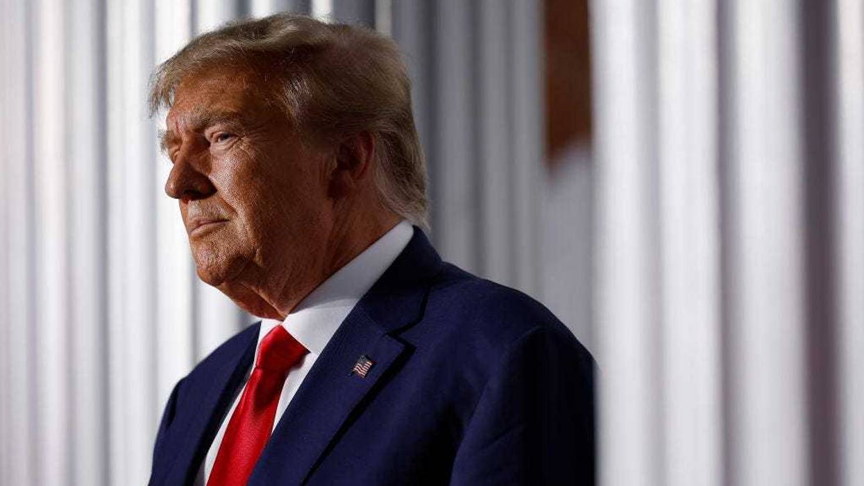 Former U.S. President Donald Trump delivers remarks outside the clubhouse at the Trump National Golf Club on June 13, 2023 in Bedminster, New Jersey. Earlier in the day, Trump was arraigned in federal court in Miami on 37 felony charges, including illegally retaining defense secrets and obstructing the government’s efforts to reclaim the classified documents. (Photo by Chip Somodevilla/Getty Images)