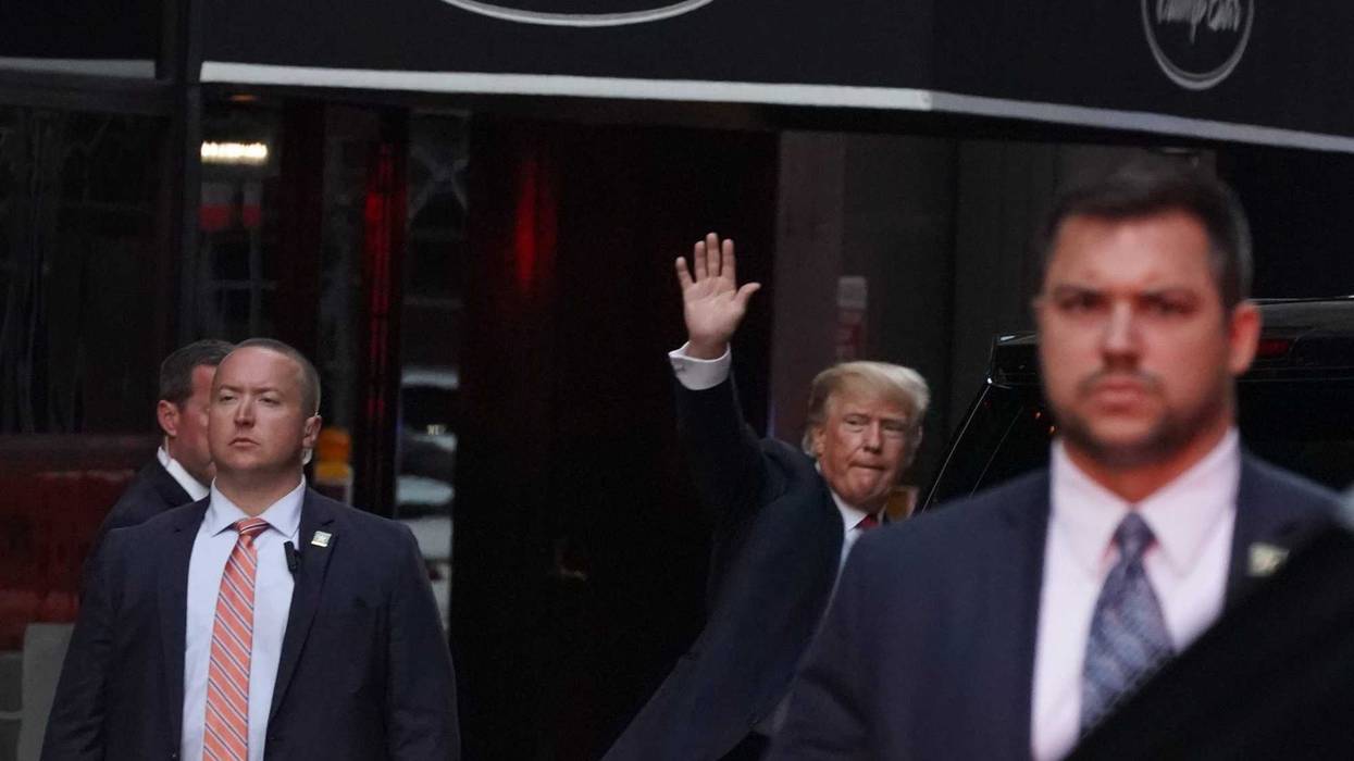 Former U.S. President Donald Trump leaves Trump Tower in Manhattan on August 16, 2021 in New York City.