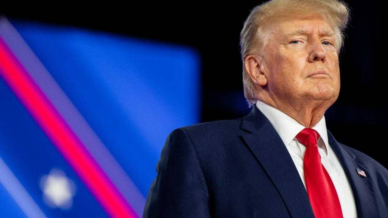 Former U.S. President Donald Trump prepares to speak at the Conservative Political Action Conference CPAC held at the Hilton Anatole on August 06, 2022 in Dallas, Texas.