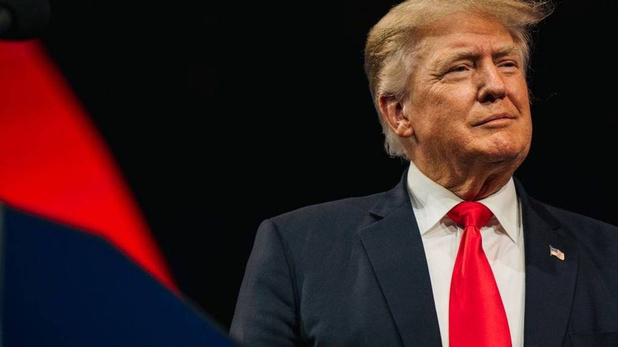 Former U.S. President Donald Trump prepares to speak during the Conservative Political Action Conference CPAC held at the Hilton Anatole on July 11, 2021 in Dallas, Texas.