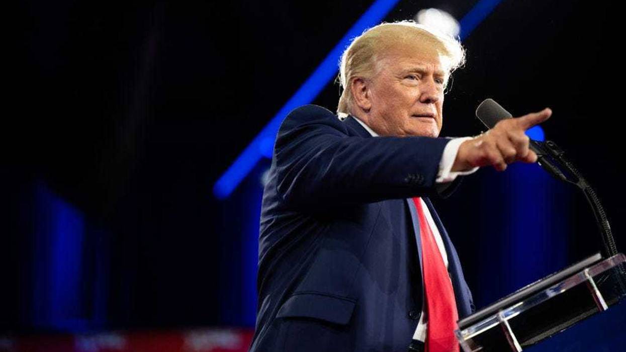 Former U.S. President Donald Trump speaks at the Conservative Political Action Conference (CPAC) at the Hilton Anatole on August 06, 2022 in Dallas, Texas.