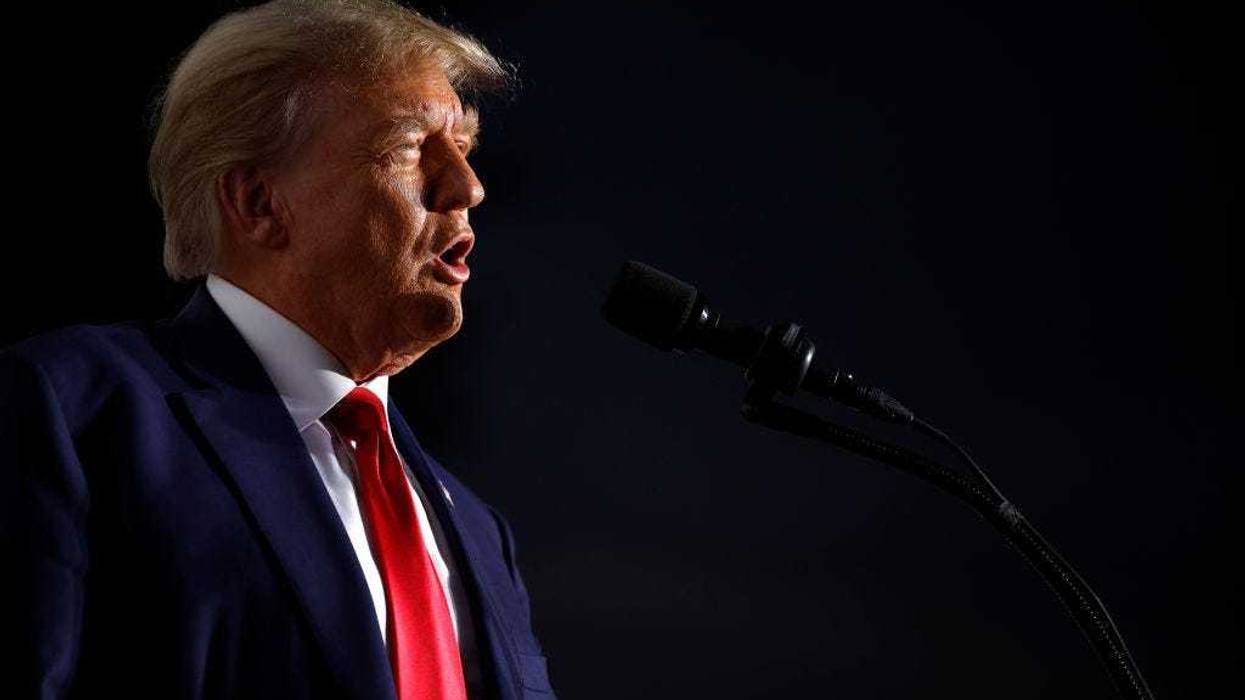 Former U.S. President Donald Trump speaks at the Trump National Golf Club on June 13, 2023 in Bedminster, New Jersey.