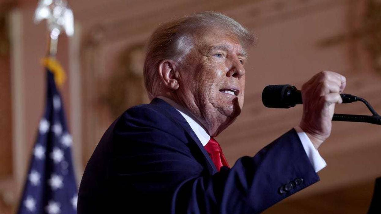 Former U.S. President Donald Trump speaks during an event at his Mar-a-Lago home on November 15, 2022 in Palm Beach, Florida. Trump announced that he was seeking another term in office and officially launched his 2024 presidential campaign. (Photo by Joe Raedle/Getty Images)