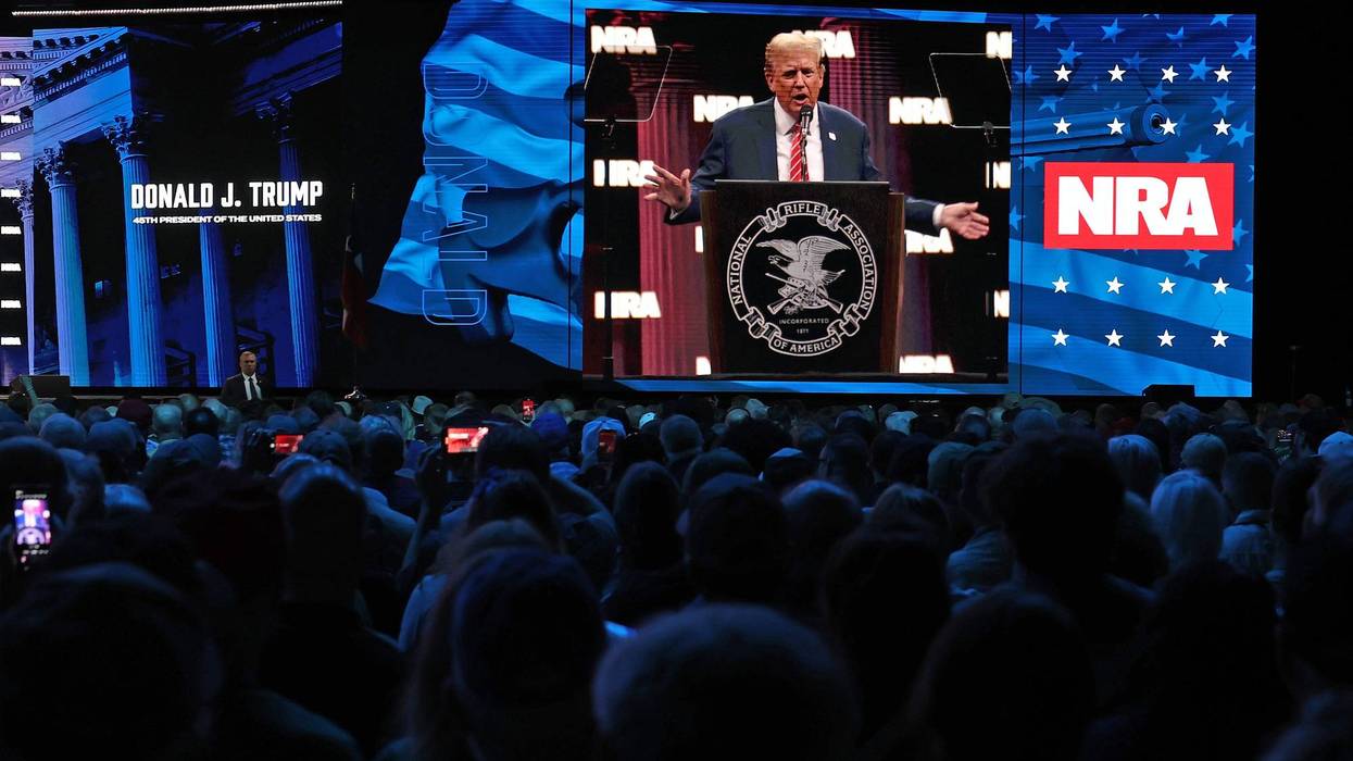 Former U.S. President Donald Trump speaks during the NRA ILA Leadership Forum at the National Rifle Association (NRA) Annual Meeting & Exhibits at the Kay Bailey Hutchison Convention Center on May 18, 2024, in Dallas, Texas.