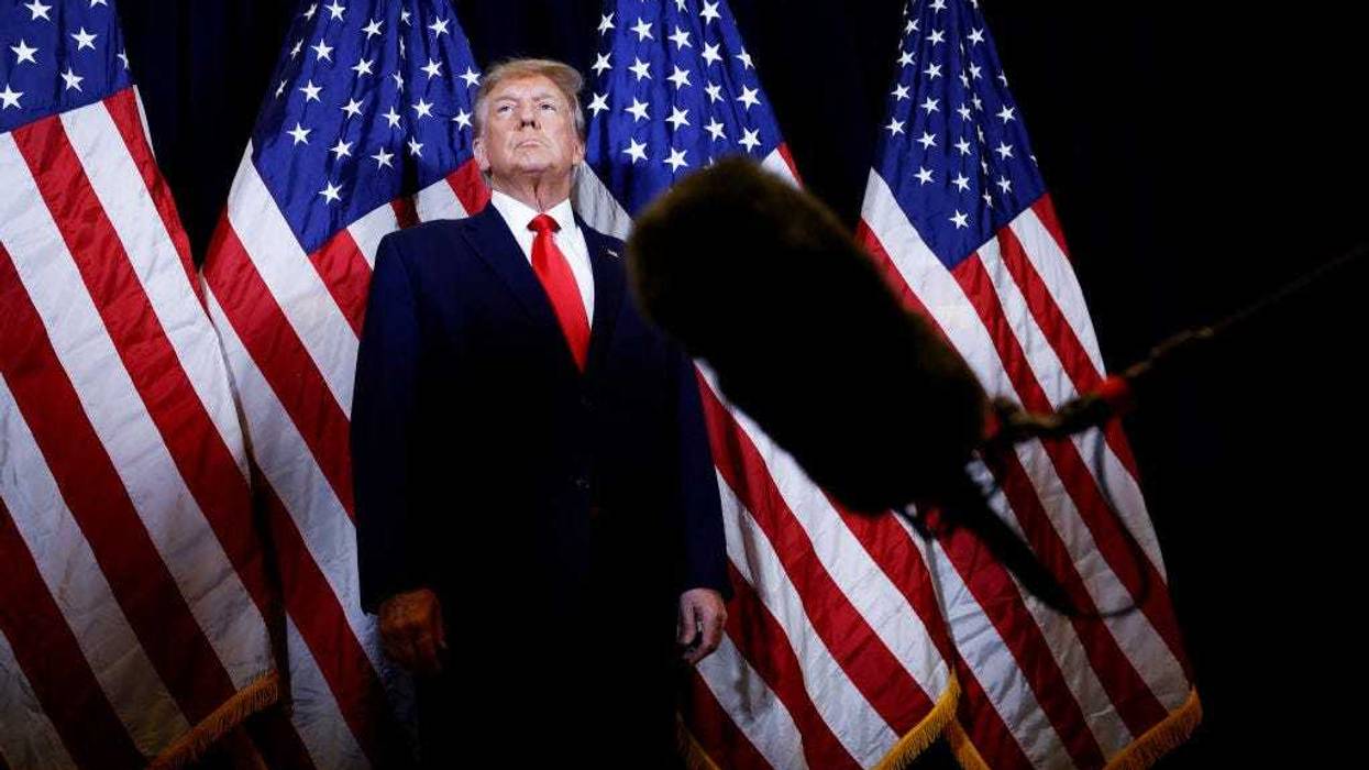 Former U.S. President Donald Trump speaks to reporters before his speech at the annual Conservative Political Action Conference (CPAC) at Gaylord National Resort & Convention Center on March 4, 2023 in National Harbor, Maryland.