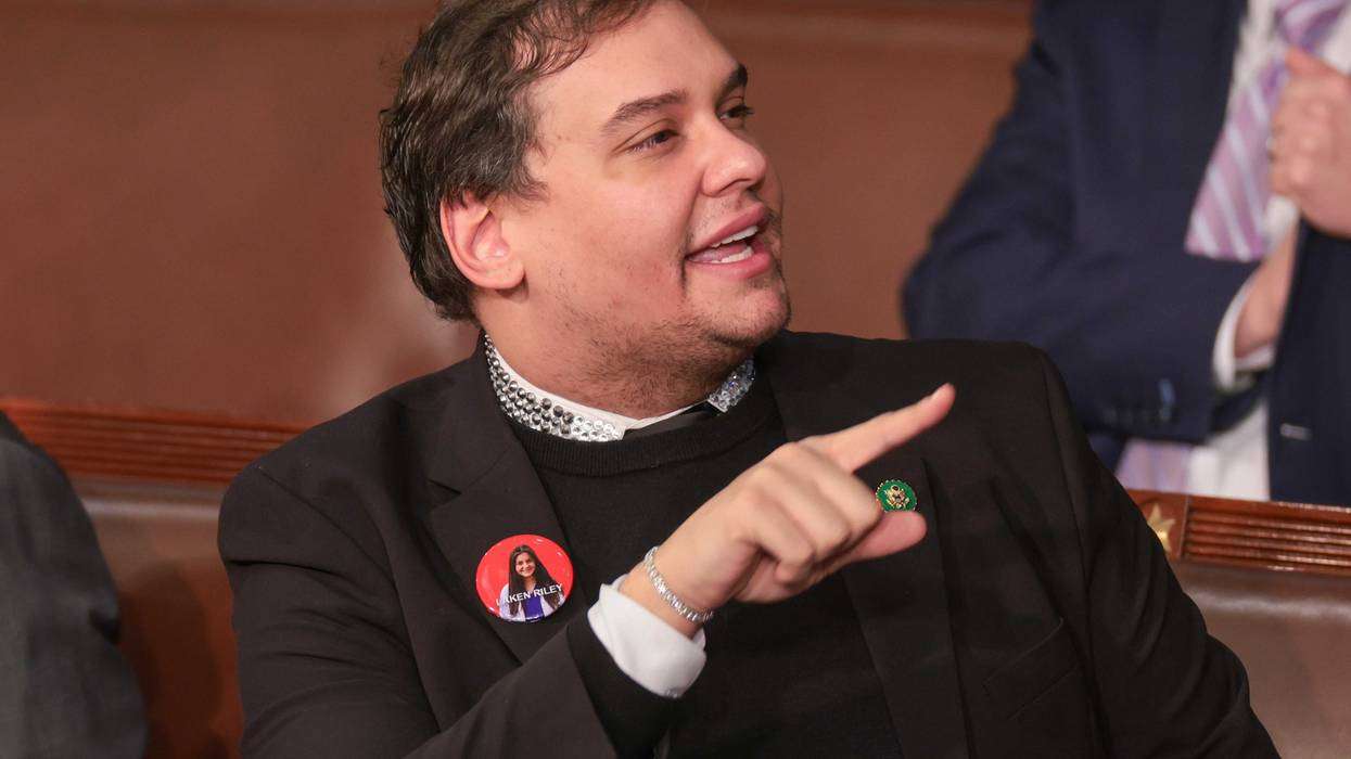 Former U.S. Rep. George Santos (R-NY) attends U.S. President Joe Biden's State of the Union address during a joint meeting of Congress in the House chamber at the U.S. Capitol on March 07, 2024