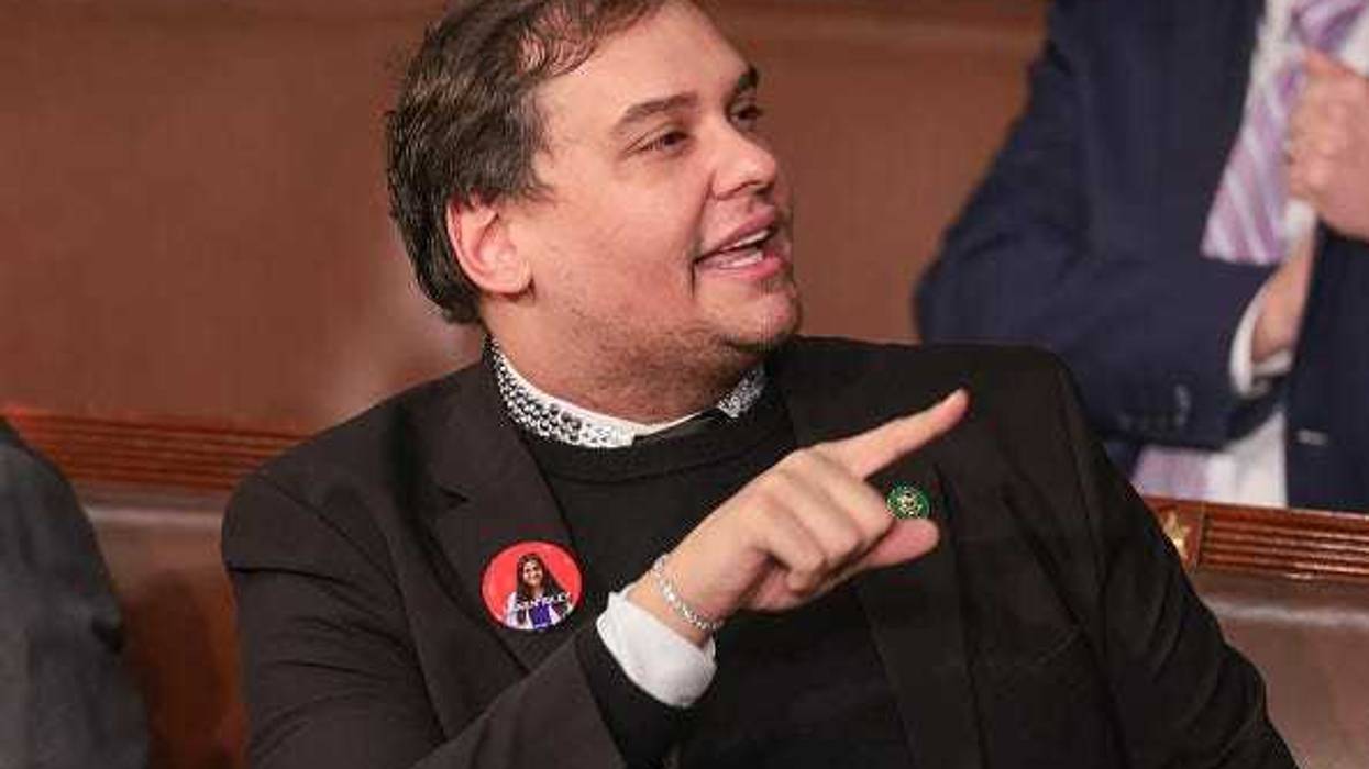 Former U.S. Rep. George Santos (R-NY) attends U.S. President Joe Biden's State of the Union address during a joint meeting of Congress in the House chamber at the U.S. Capitol on March 07, 2024 in Washington, DC.