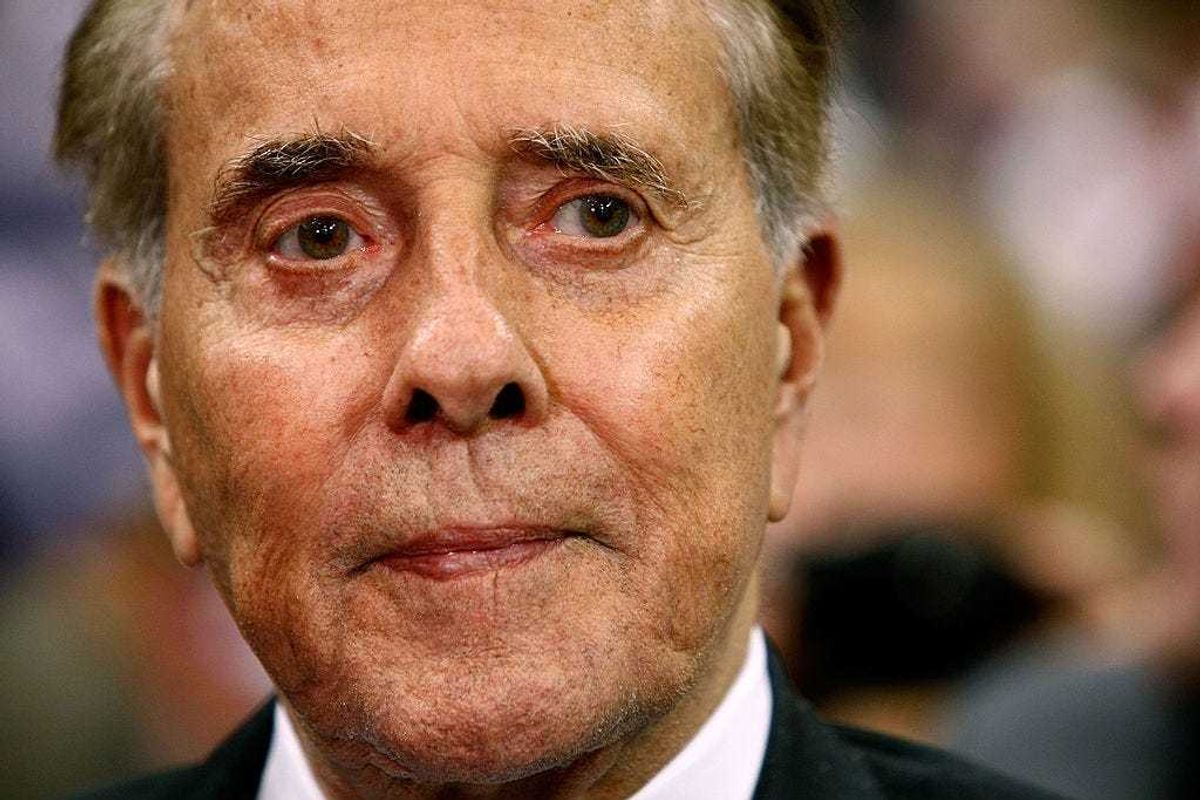Former U.S. Sen. Bob Dole (R-KS) attends day three of the Republican National Convention