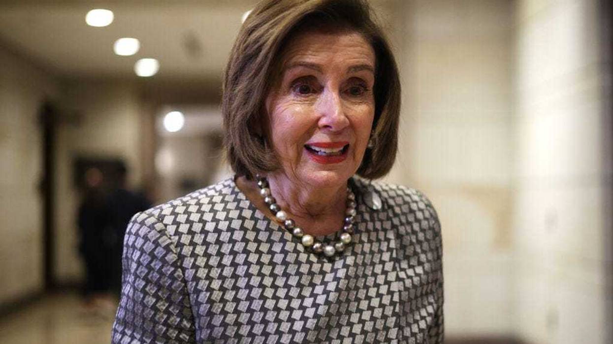 Former U.S. Speaker of the House Rep. Nancy Pelosi (D-CA) speaks to members of the press after a members-only classified briefing on TikTok at the Capitol Visitor Center on Capitol Hill March 12, 2024 in Washington, DC.