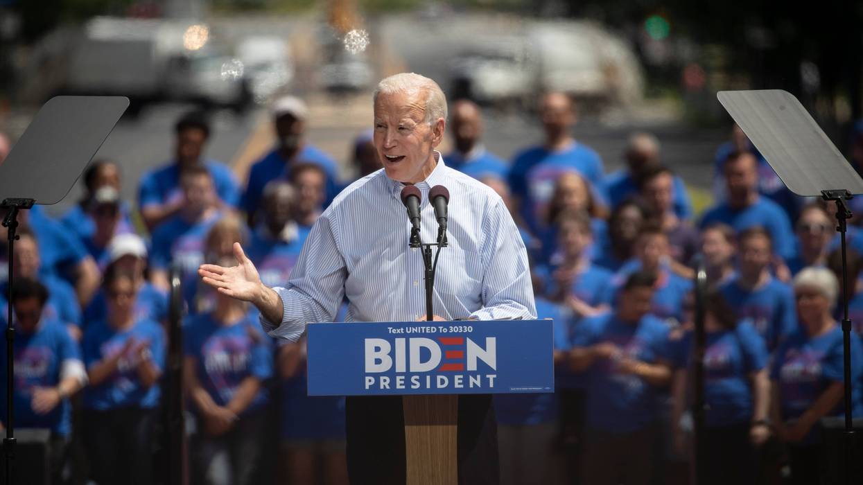 Former U.S. Vice President and Democratic presidential candidate Joe Biden speaks during a campaign kickoff rally, May 18, 2019 in Philadelphia, Pennsylvania.