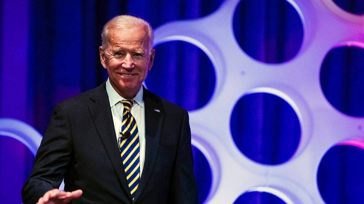 Former Vice President Joe Biden arrives for a forum on the opioid epidemic, at the University of Pennsylvania in Philadelphia, Thursday, April 11, 2019.