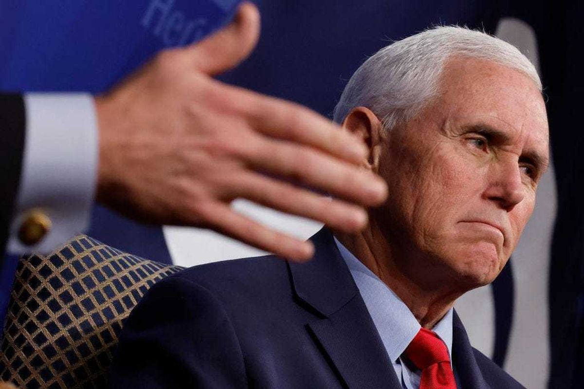 Former Vice President Mike Pence speaks during an event to promote his new book at the conservative Heritage Foundation think tank on October 19, 2022 in Washington, DC.