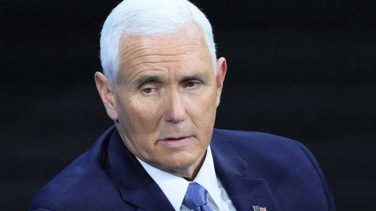 Former Vice President Mike Pence speaks during the New York Times DealBook Summit in the Appel Room at the Jazz At Lincoln Center on November 30, 2022 in New York City.