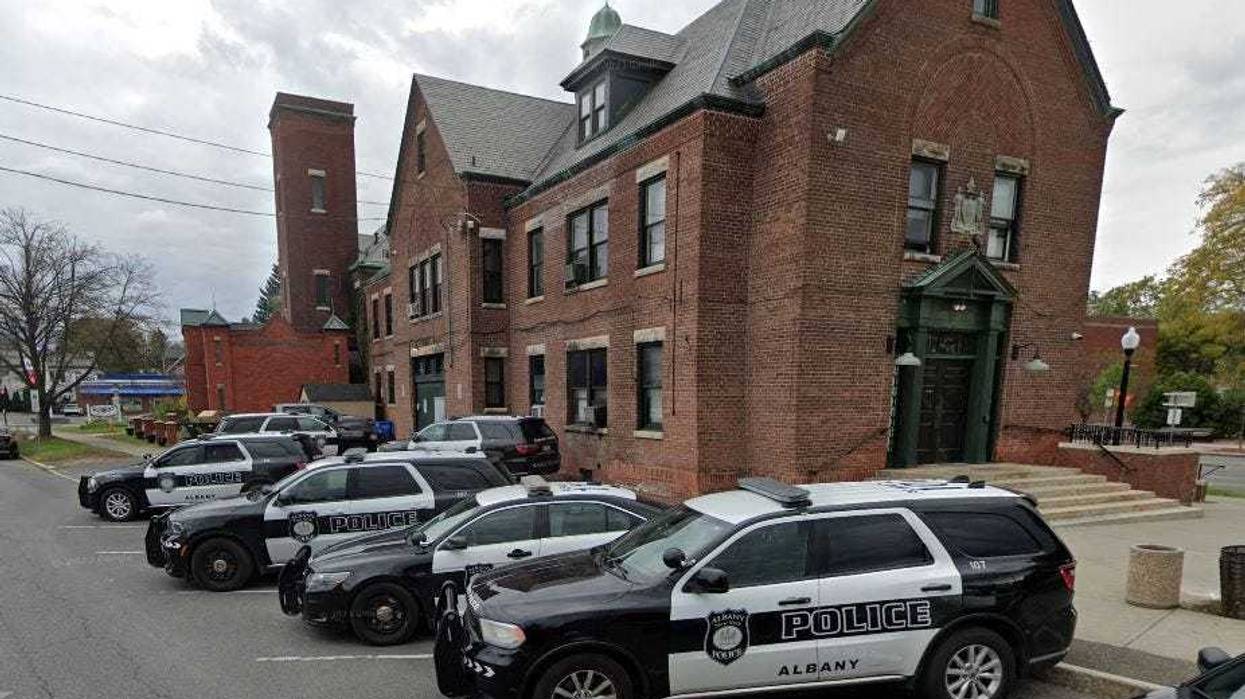 Four Albany officers were injured when two police SUVs collided on Wednesday afternoon.