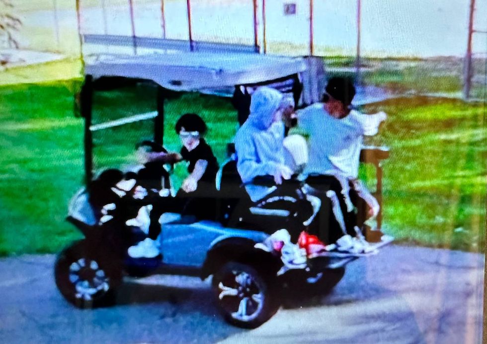 Four suspects are being sought in Macomb County after police say they used a golf cart and four-wheelers to cause damage to a baseball field two days in a row.