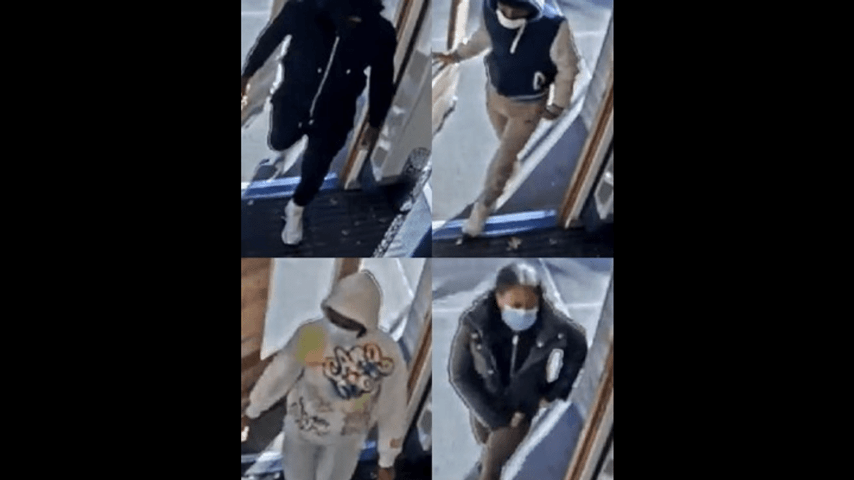 Four suspects are wanted in connection with a robbery at a Lululemon in Brooklyn earlier this month.