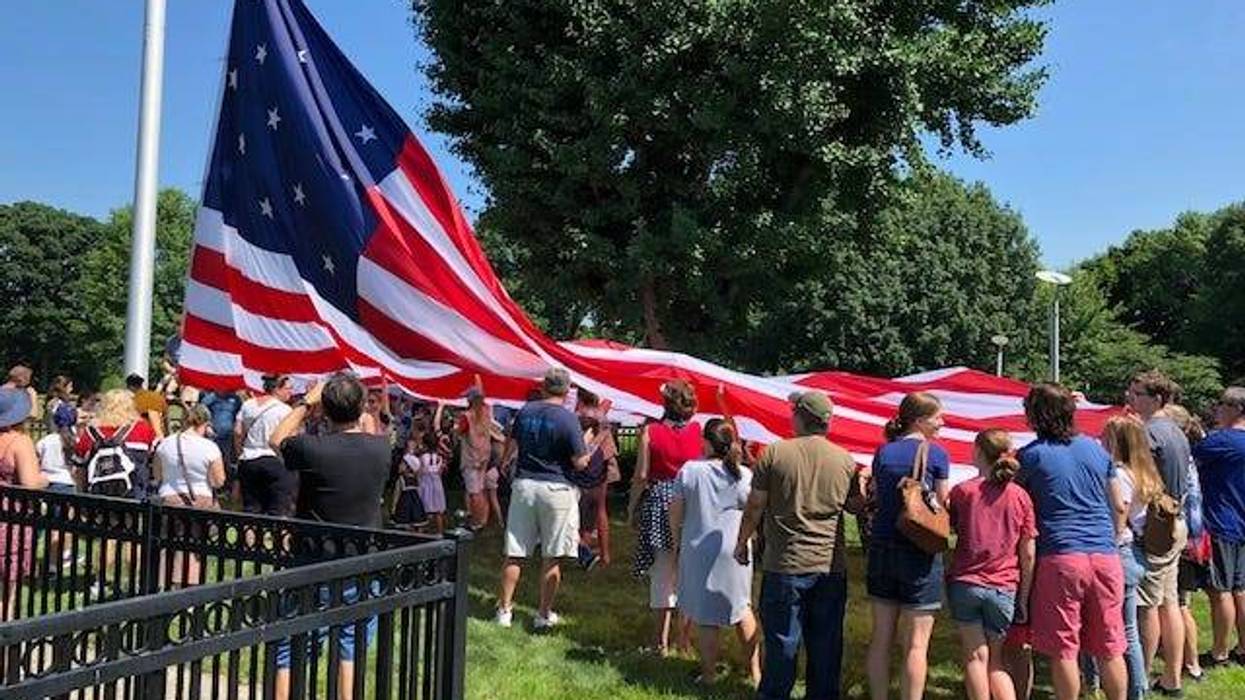 Fourth at the Fort flag raising