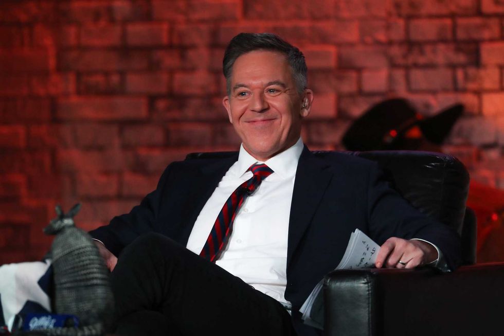 Fox News host Greg Gutfeld speaks during Fox News Channel