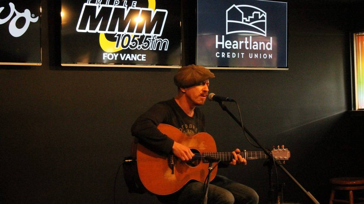 Foy Vance with guitar in Studio M