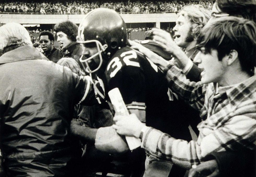 Franco Harris after the Immaculate Reception