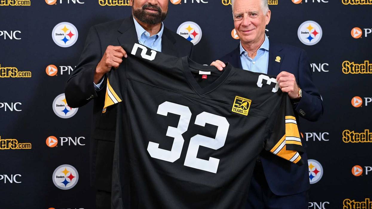 Franco Harris and Art Rooney
