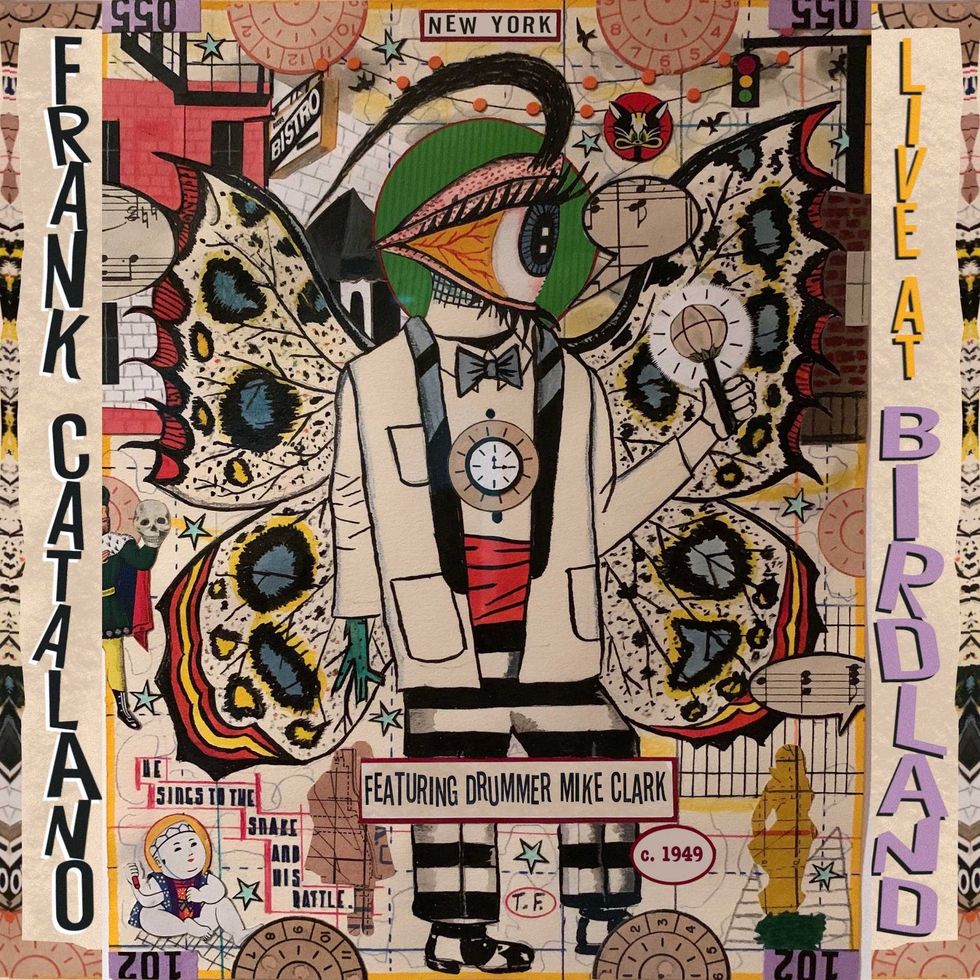 Frank Catalano Live at Birdland, one of many album covers designed by Tony Fitzpatrick for Chicago based Jazz saxophonist Frank Catalano.