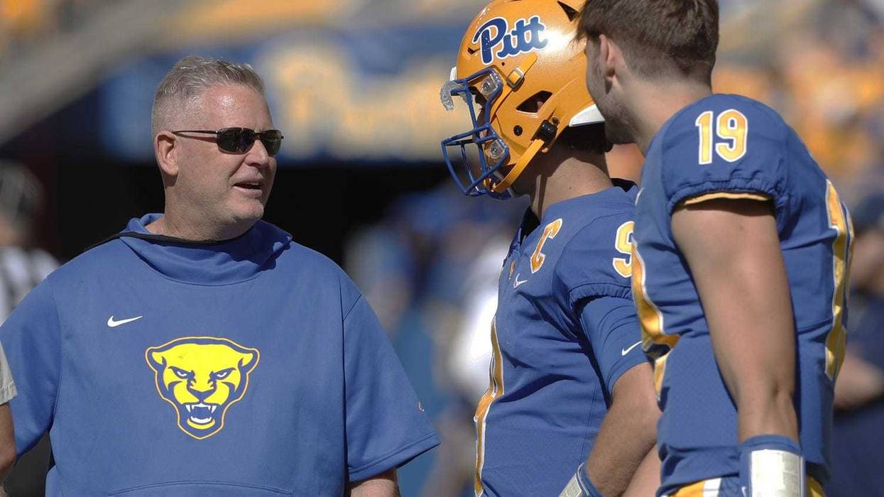 Frank Cignetti with quarterbacks