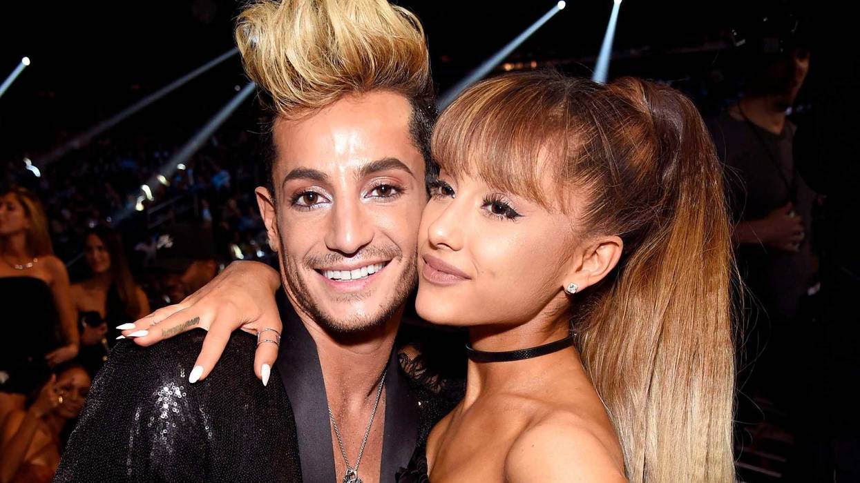 Frankie Grande and Ariana Grande pose during the 2016 MTV Video Music Awards at Madison Square Garden