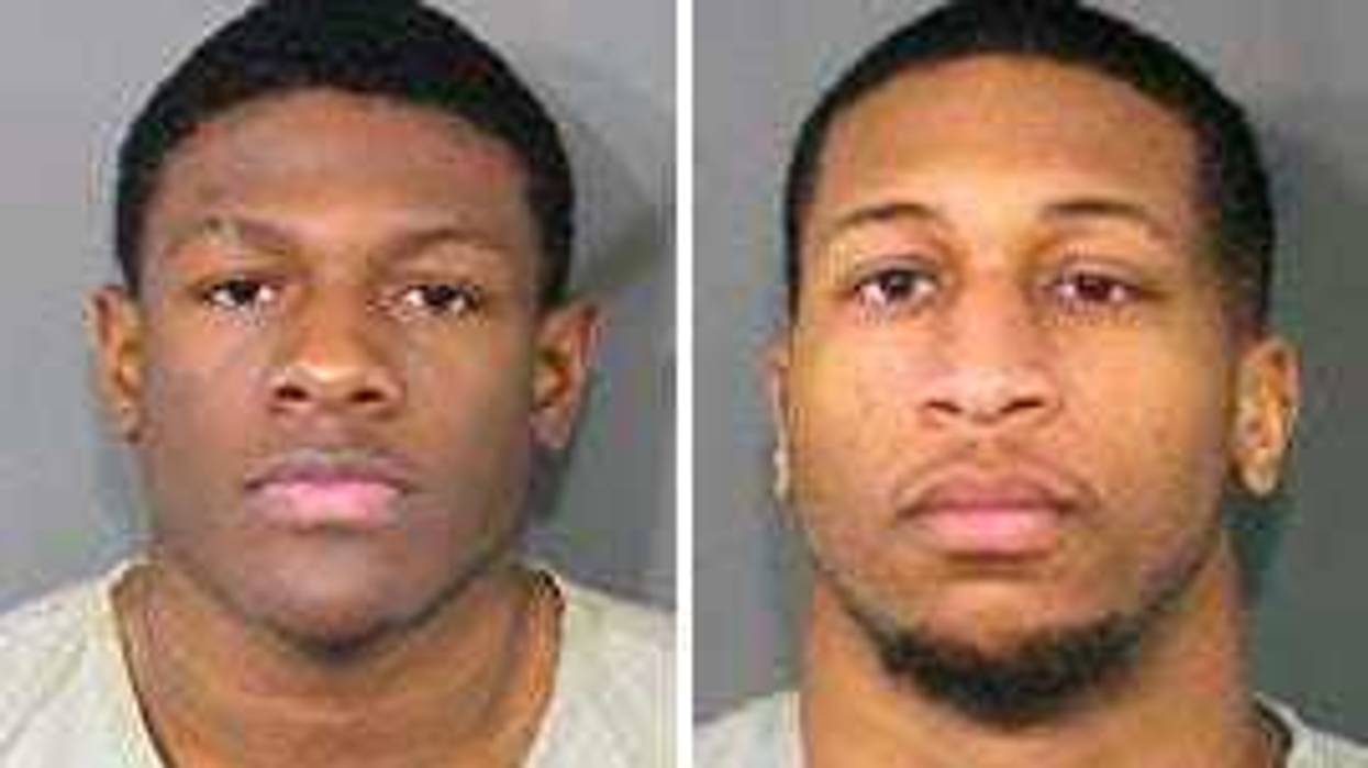 Franklin County Ohio Sheriff show Jahsen Wint, left, and Amir I. Reip, right. Police say two Ohio State University football players have been charged with rape and kidnapping. The Columbus Dispatch reports that 21-year-old defensive players Amir I. Riep a