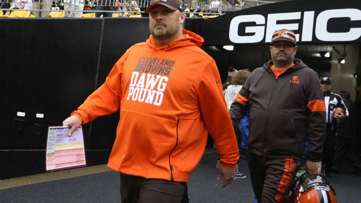 Freddie Kitchens entering Heinz Field