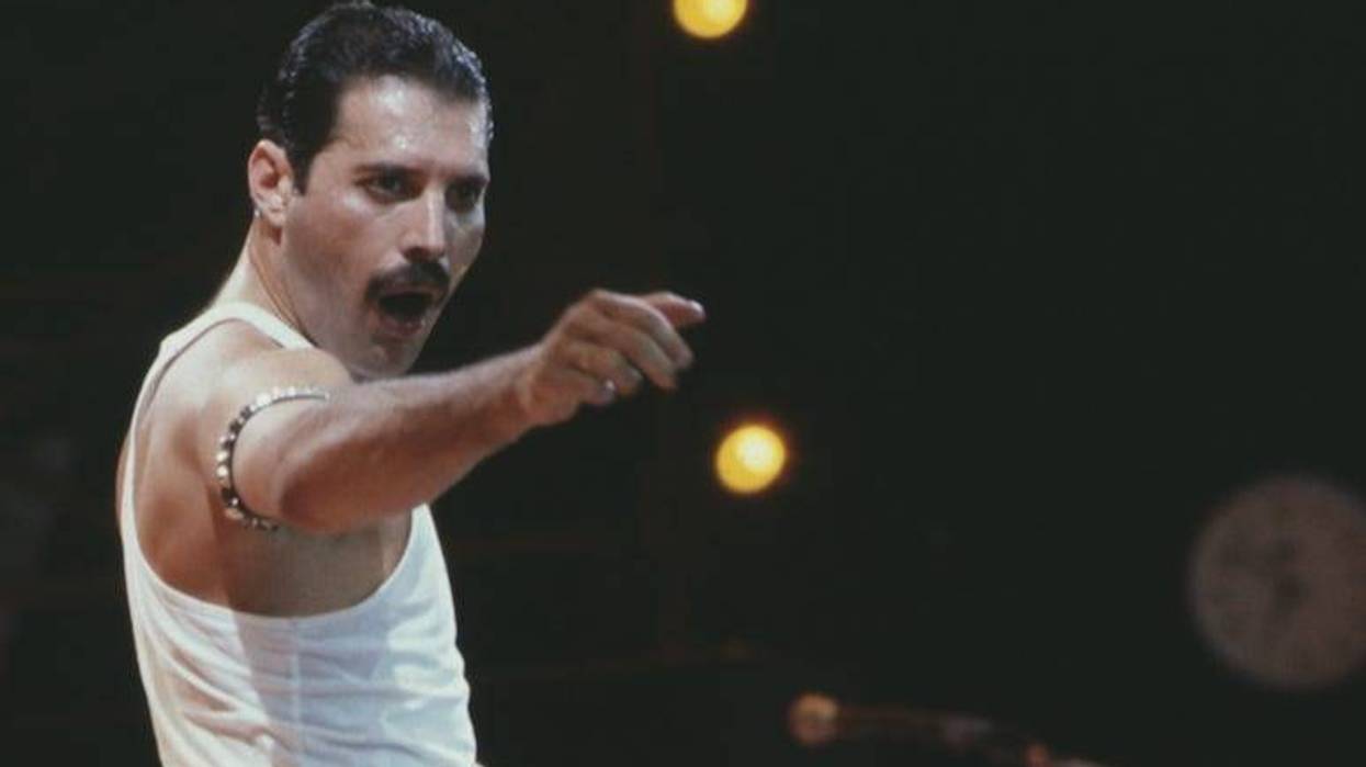 Freddie Mercury, Peforming, Chant, Queen, Concert, Live Aid, Wembley, Color, 1985