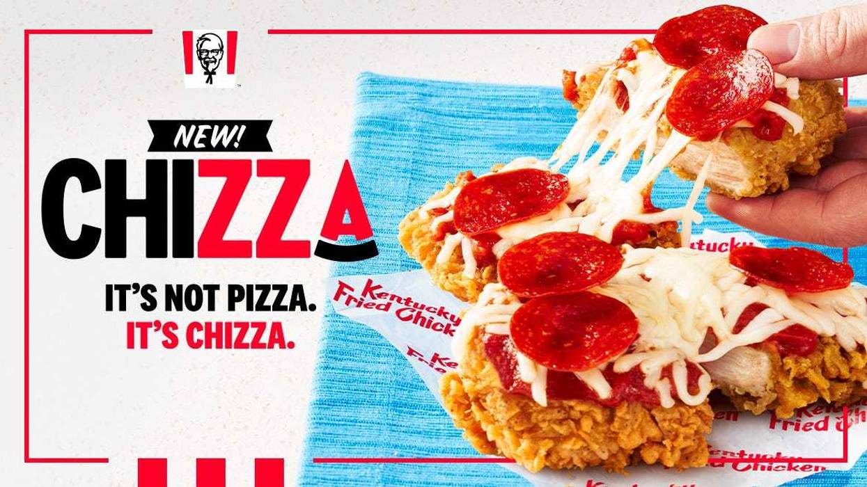 Free Chizzas will be handed out at a KFC in Manhattan on Friday and Saturday ahead of the menu item's U.S. debut next week