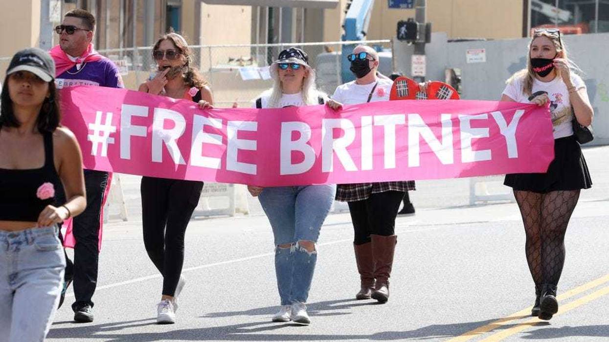 #FreeBritney supporters in Los Angeles on Sept. 29, 2021.