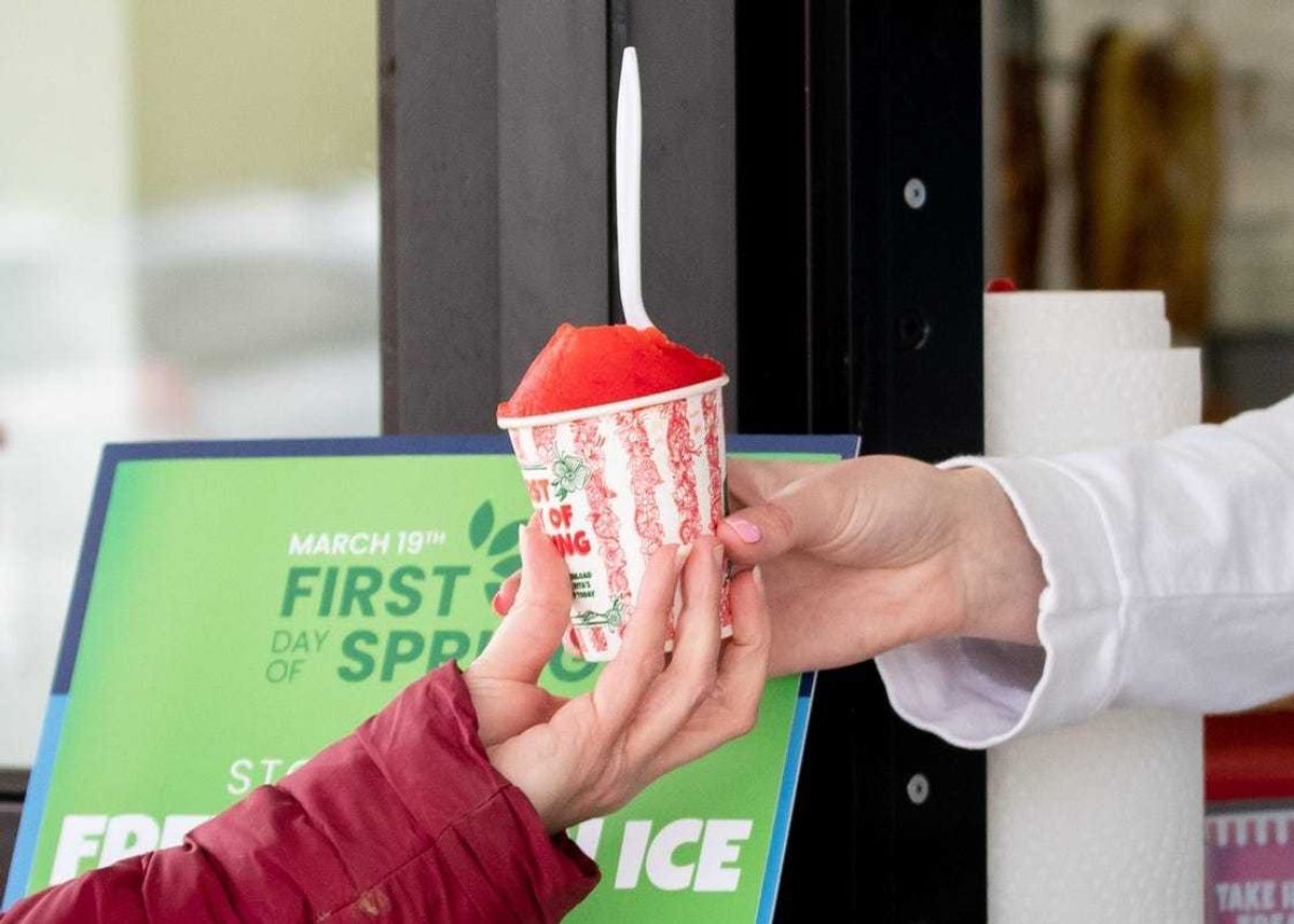 Freee cups of Rita's popular Italian ice to commemorate the first day of spring,