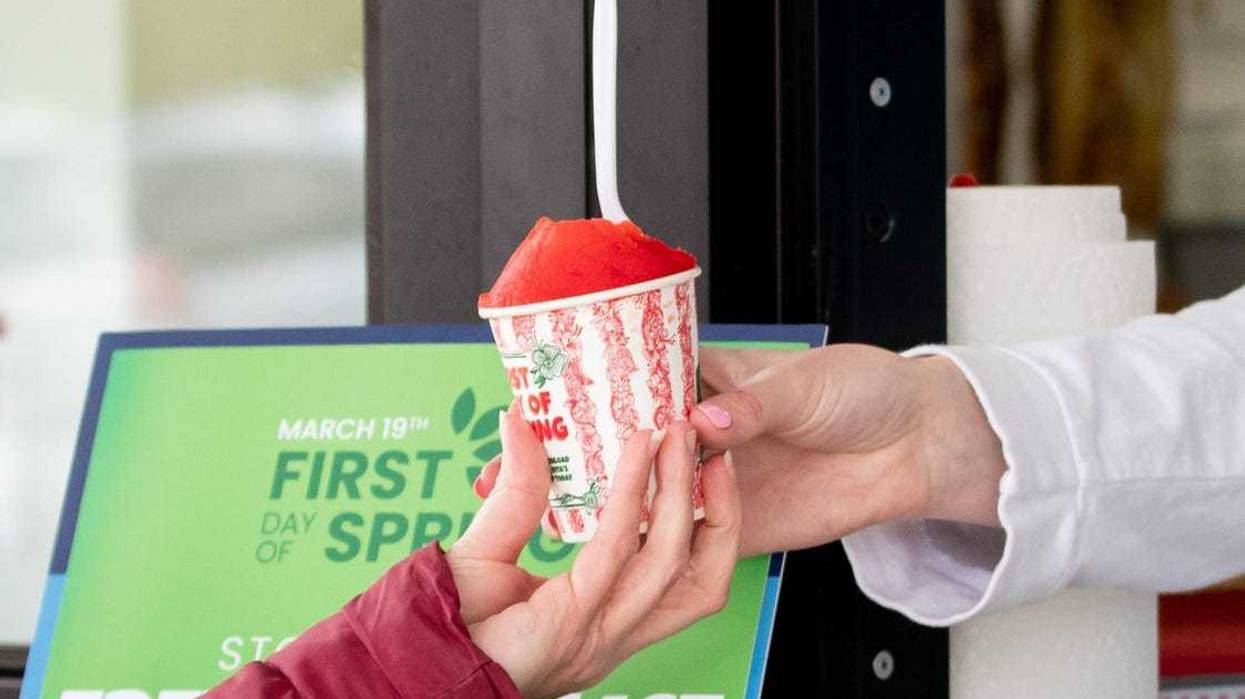 Freee cups of Rita's popular Italian ice to commemorate the first day of spring,