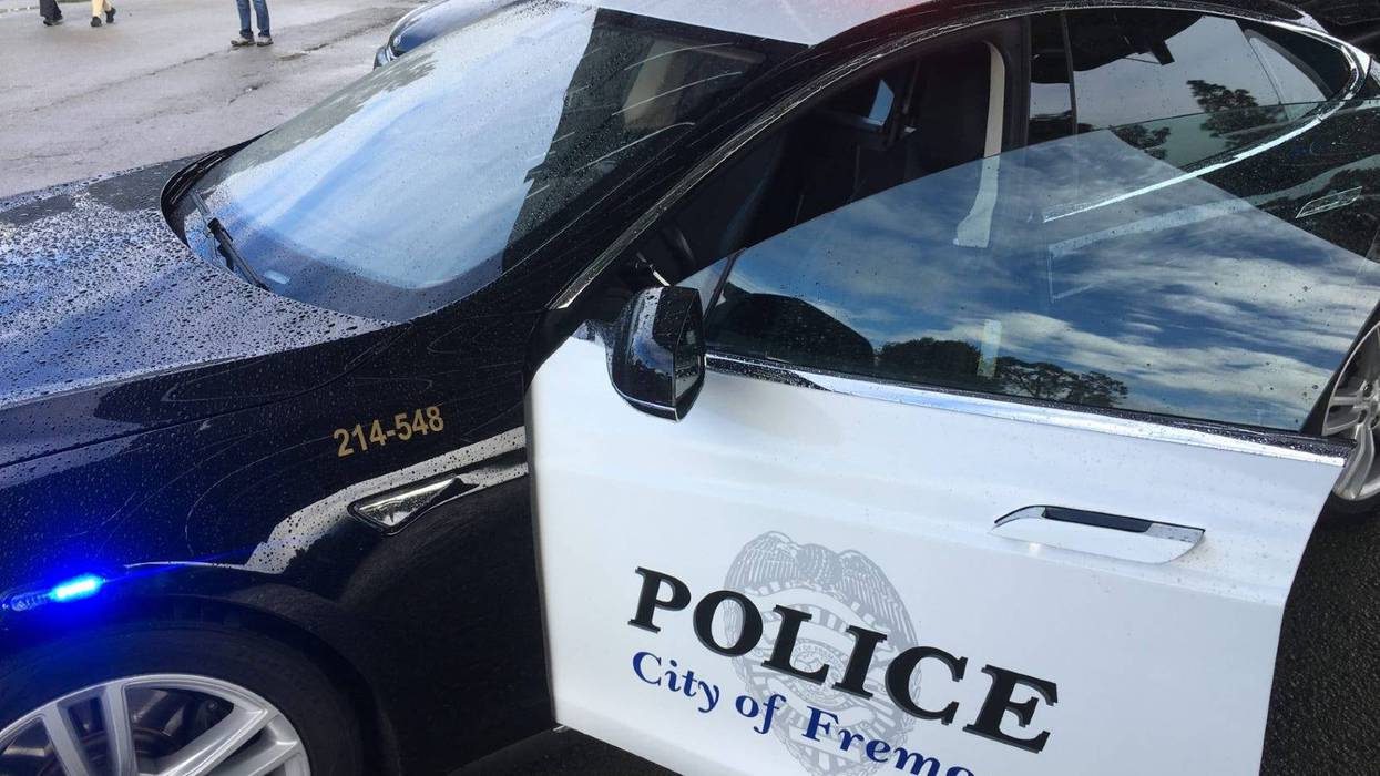 Fremont police department's Tesla patrol car.