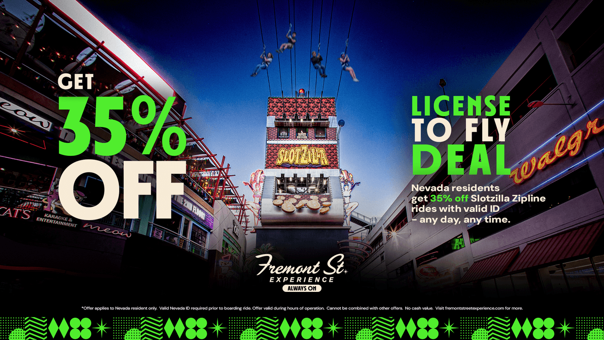 Fremont Street Experience - Slotzilla Zipline 2026 Tickets!