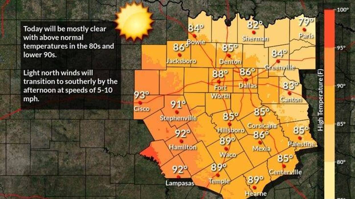 Friday is last cool day for DFW
