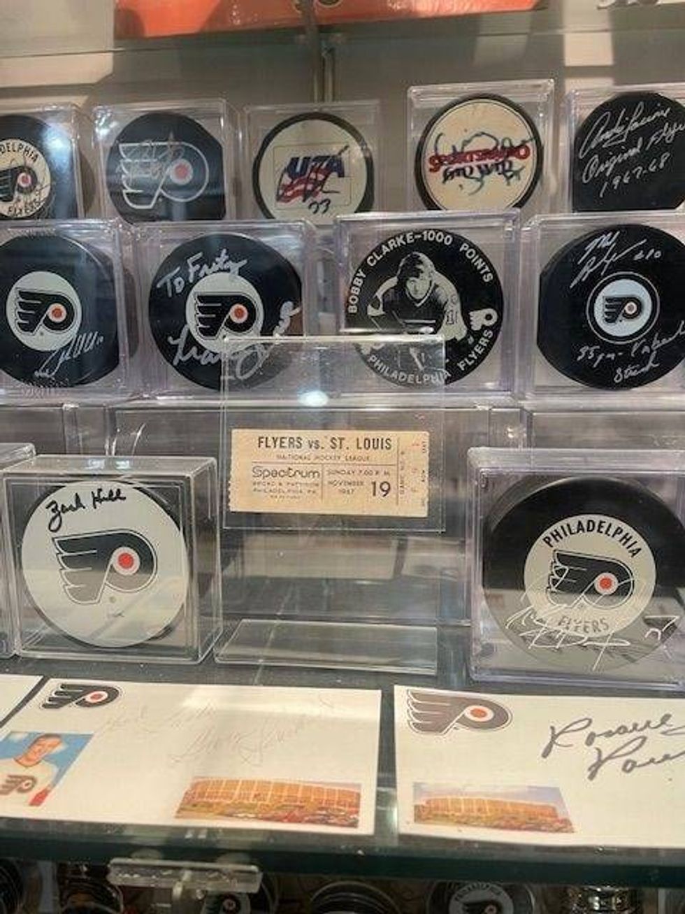 Fritz Schoeninger still has the ticket stub from his first Flyers game on Nov. 19, 1967.