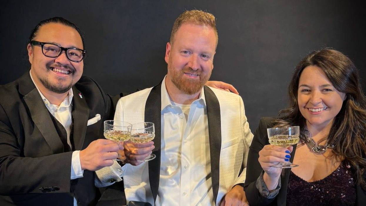 From left: Delicious City Philly podcast hosts Dave Wez, Eli Kulp and Marisa Magnatta