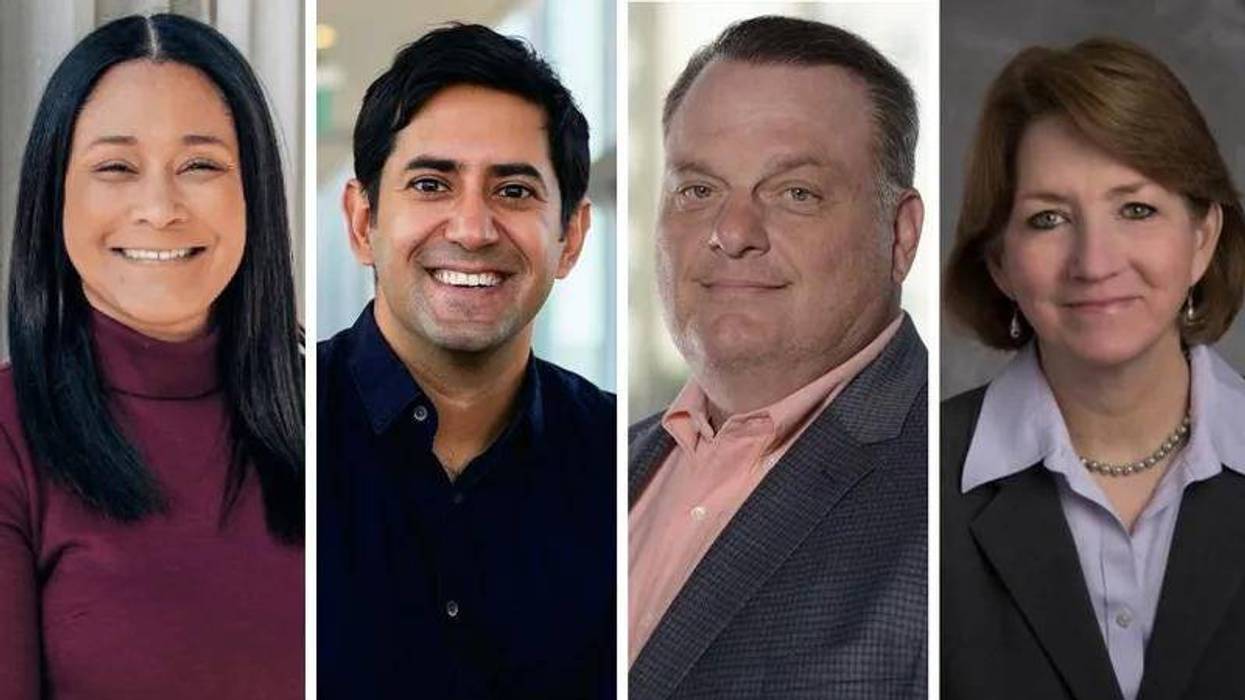 From left: Democrats Jamila Winder and Neil Makhija, and Republicans Tom DiBello and Liz Ferry