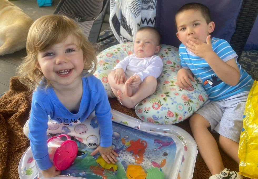 From left: Matilda, Conrad and Jack Sheils.