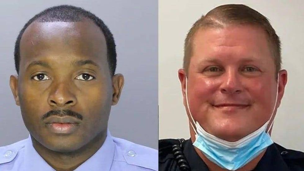 From left: Philadelphia Police Officer Sergio Diggs and Montgomery County Sheriff