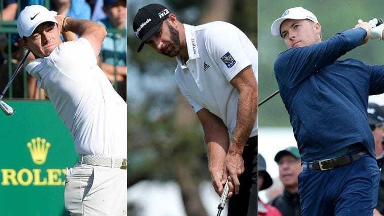 From left, Rory McIlroy, Dustin Johnson and Jordan Spieth