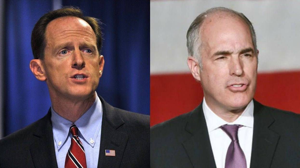 From left: Sen. Pat Toomey, Sen. Bob Casey