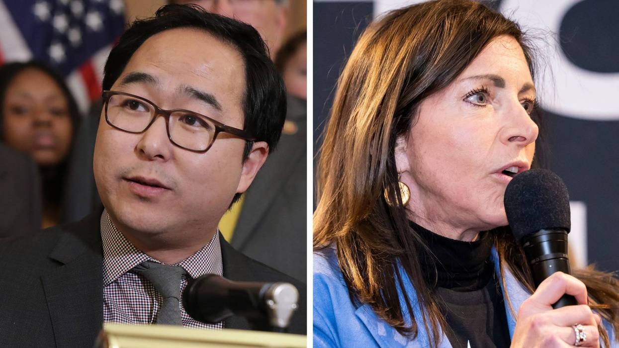 From left: U.S. Rep. Andy Kim and first lady Tammy Murphy are running to replace Sen. Bob Menendez in the U.S. Senate.
