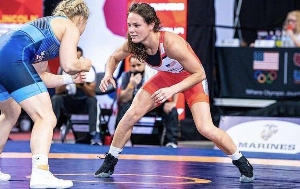 From wrestling mat to motherhood, Iowa soldier looks for