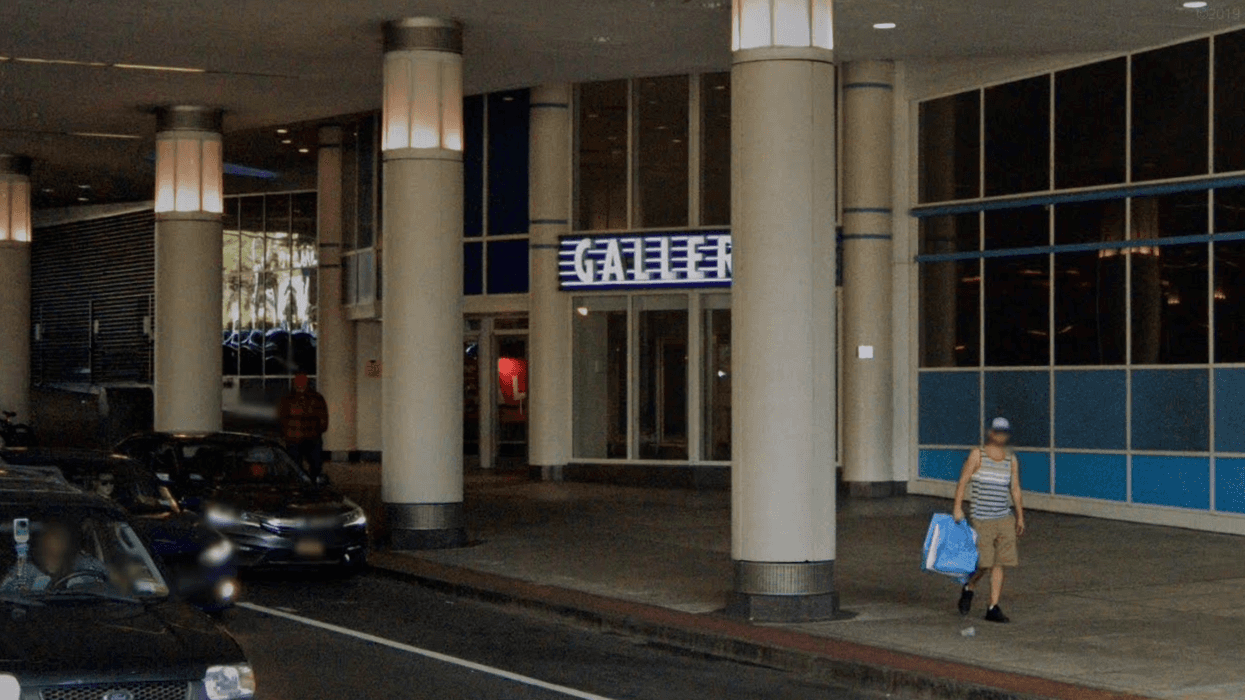 Front of Galleria mall in Westchester where slashing occurred