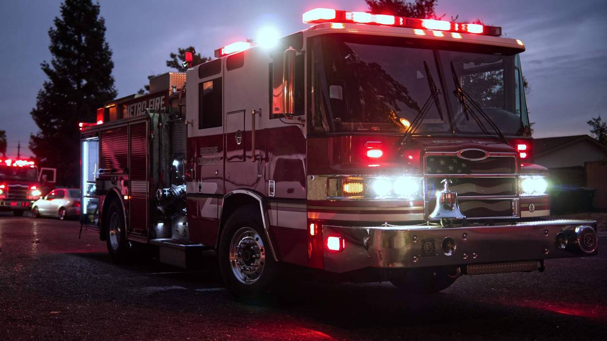 Front right of Fire Engine